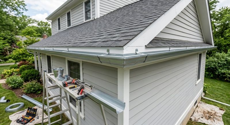 Steel Rain Gutter Installation in San Francisco, CA